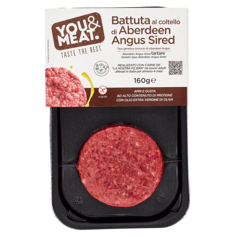 You&Meat Battuta al coltello di Aberdeen Angus Sired 160 g