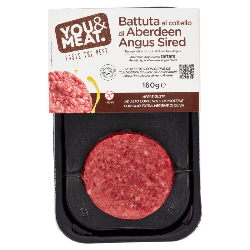 You&Meat Battuta al coltello di Aberdeen Angus Sired 160 g