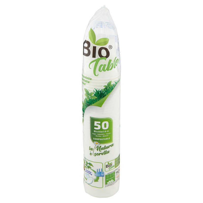 Bio Table Bicchieri 8 cl. Compostable 50 pz