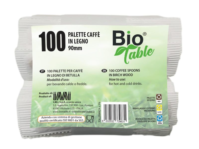 Bio Table Palette Caffè in Legno 90 mm 100 pz