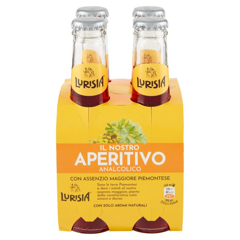 Lurisia il Nostro Aperitivo Analcolico con Assenzio Maggiore Piemontese 4 x 150 ml