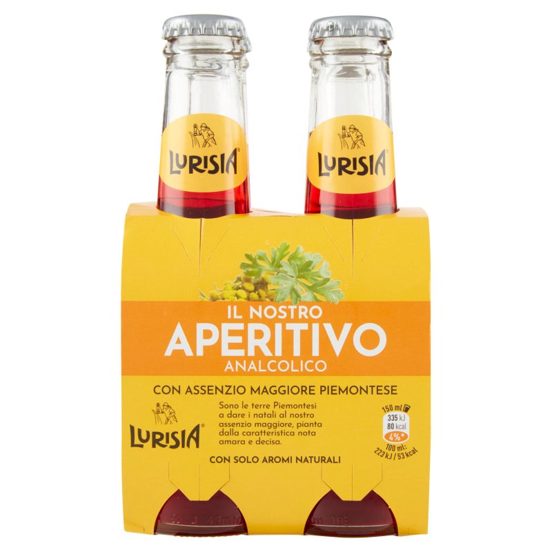 Lurisia il Nostro Aperitivo Analcolico con Assenzio Maggiore Piemontese 4 x 150 ml