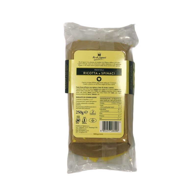 Re di Sapori Ravioli ricotta e spinaci 250 g