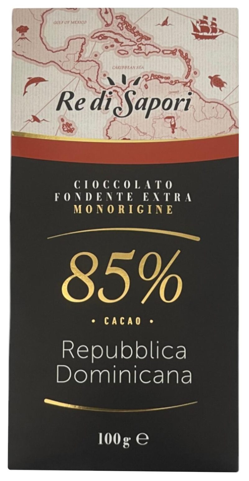 Re di Sapori Cioccolato Fondente Extra Monorigine 85% Repubblica Dominicana 100 g