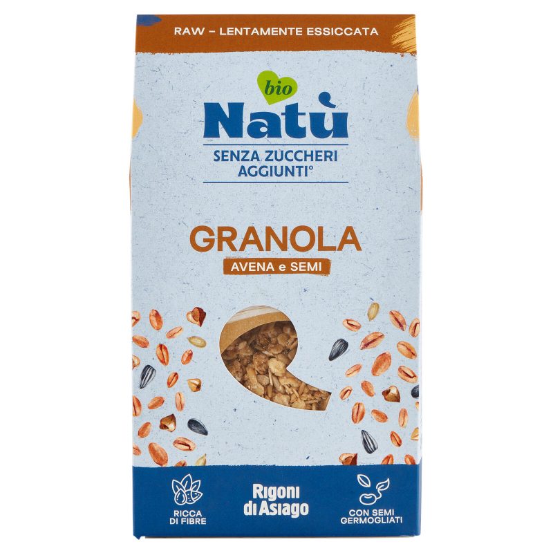 Rigoni di Asiago Natù Senza Zuccheri Aggiunti° Granola Avena e Semi bio 250 g