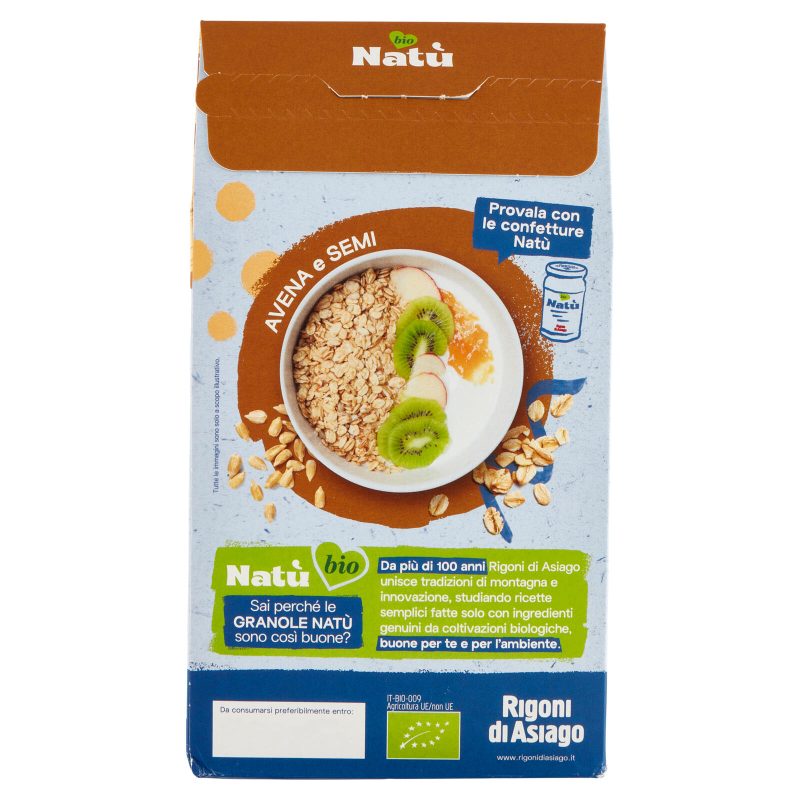 Rigoni di Asiago Natù Senza Zuccheri Aggiunti° Granola Avena e Semi bio 250 g