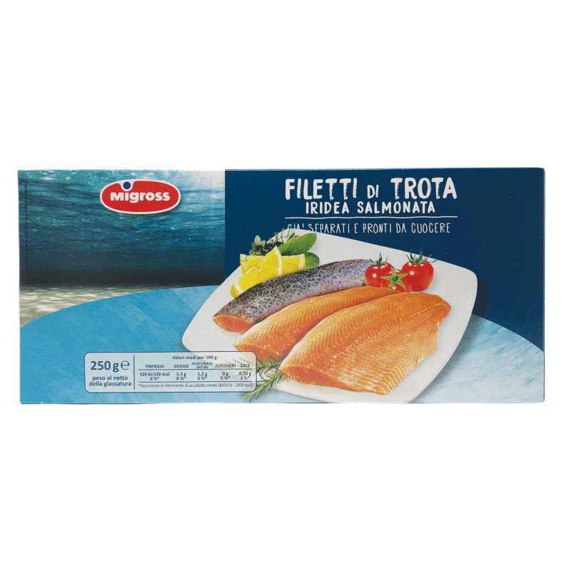 Migross Filetti di Trota Iridea Salmonata 250 g