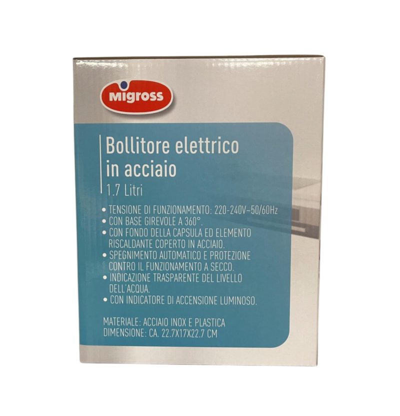 Migross Bollitore elettrico 1,7 L