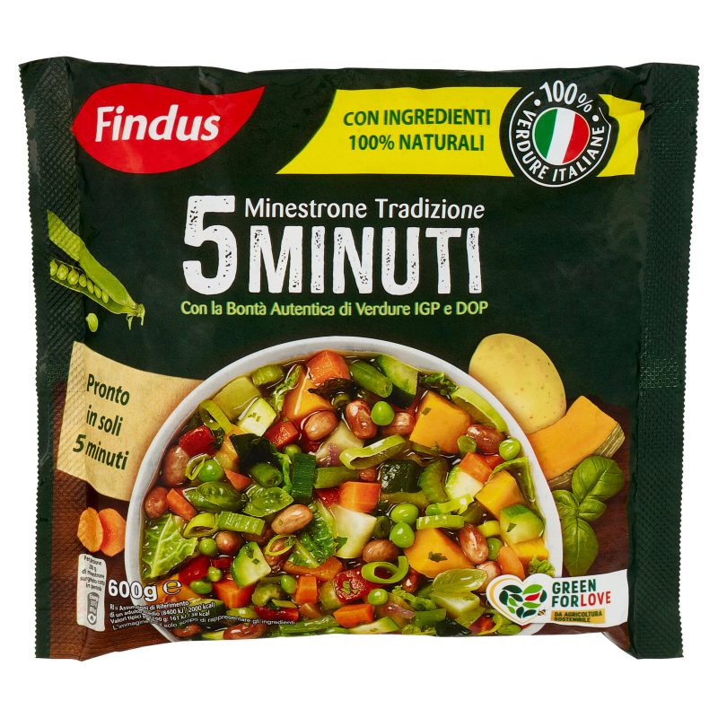 Findus Minestrone Tradizione 5 Minuti - con Verdure IGP e DOP 600 g