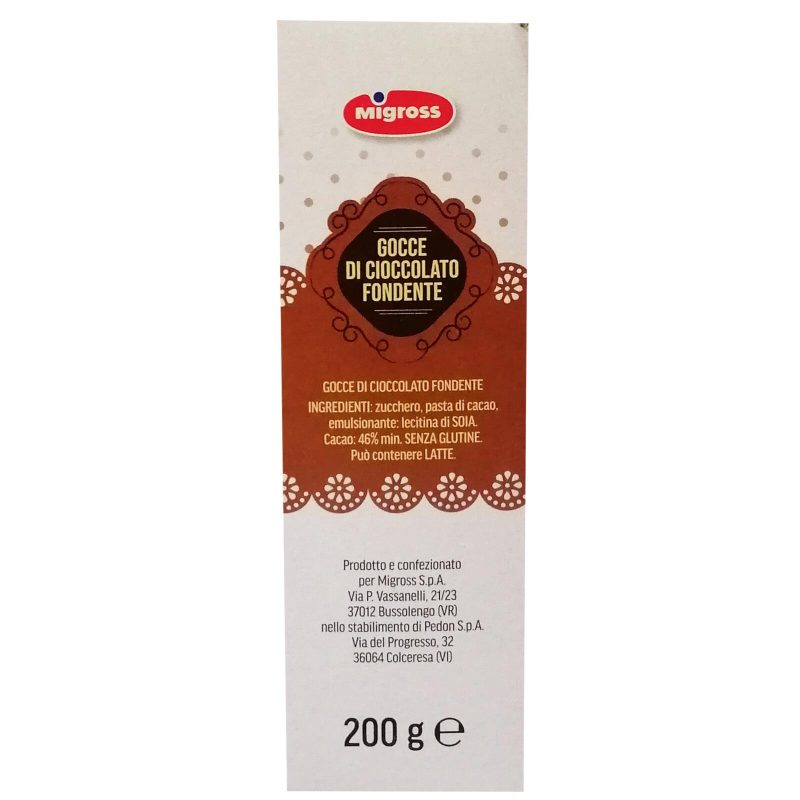 Migross Gocce di cioccolato fondente 200 g