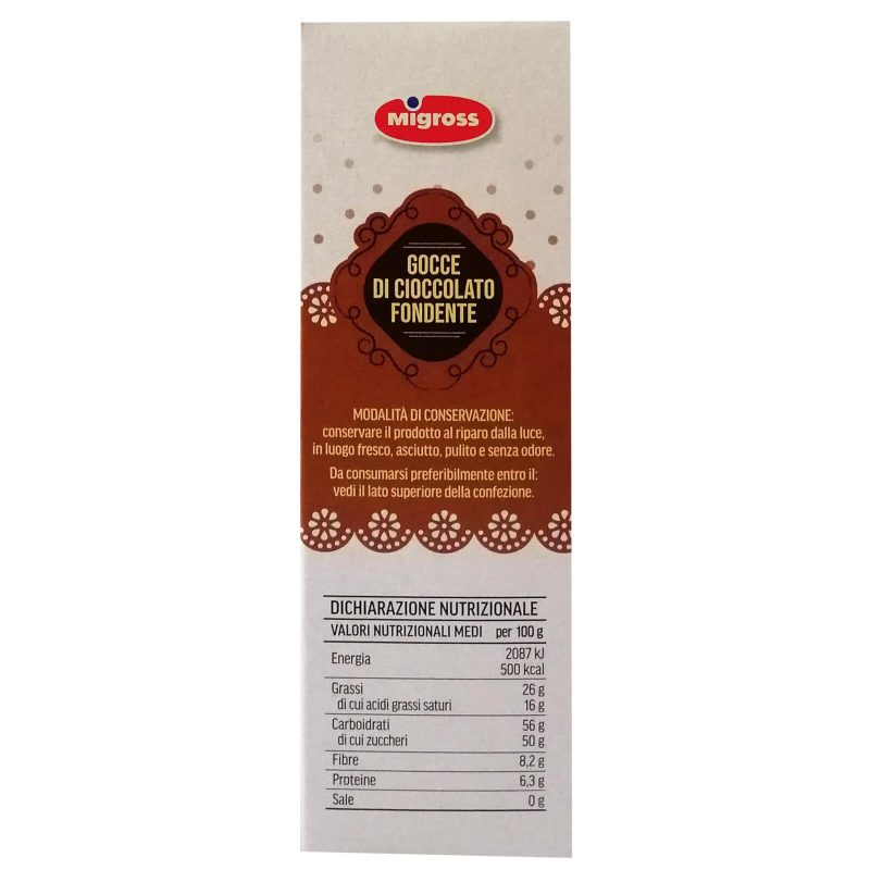 Migross Gocce di cioccolato fondente 200 g