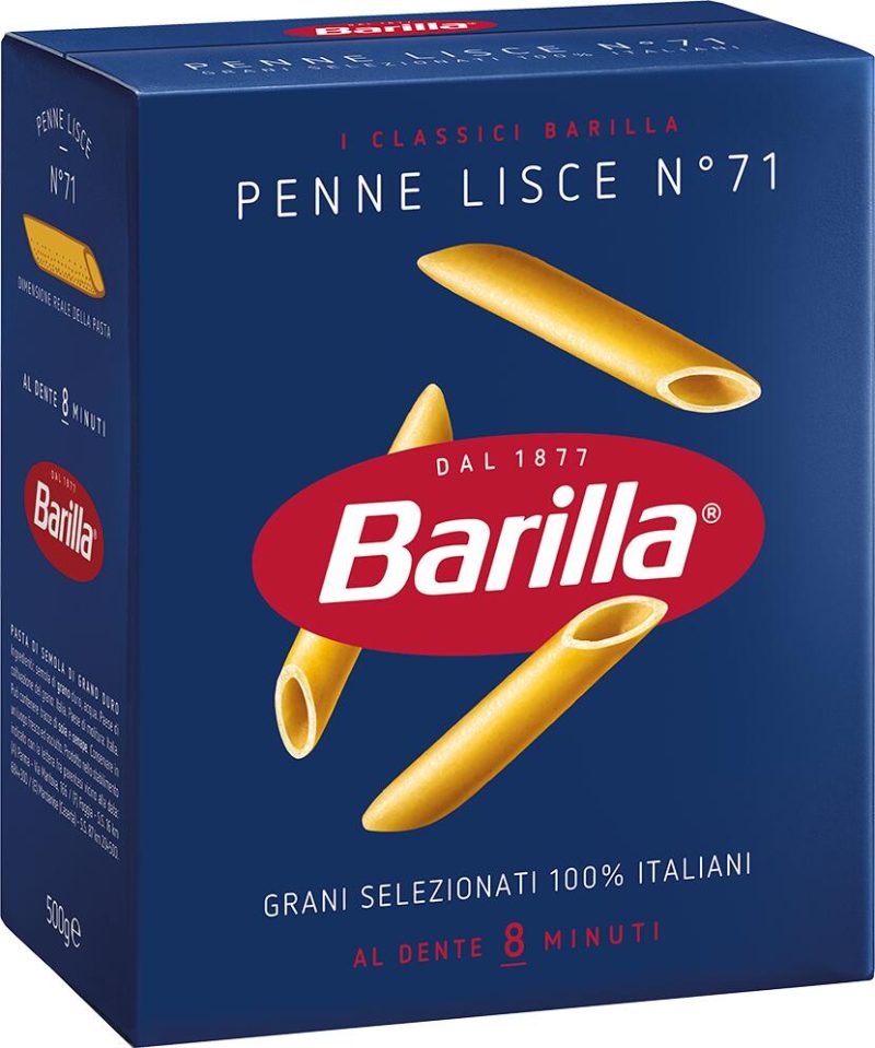 Barilla Pasta Penne Lisce n.71 100% Grano Italiano 500 g