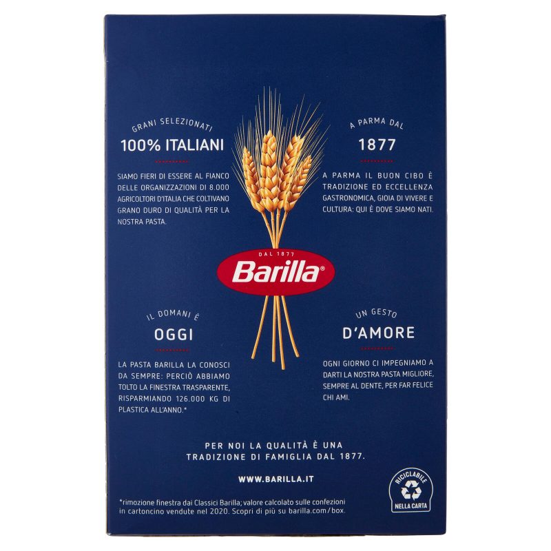 Barilla Pasta Rigatoni n.89 100% Grano Italiano 500g