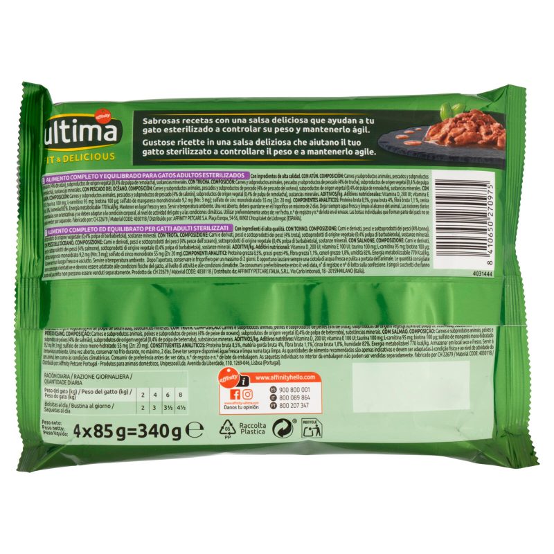 ultima Cat Fit & Delicious Sterilizzati 4x85 g