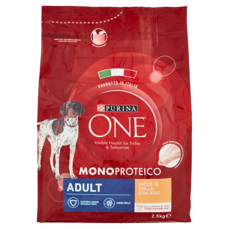 PURINA ONE Monoproteico Adult Ricco in Pollo con Riso 2,5 kg