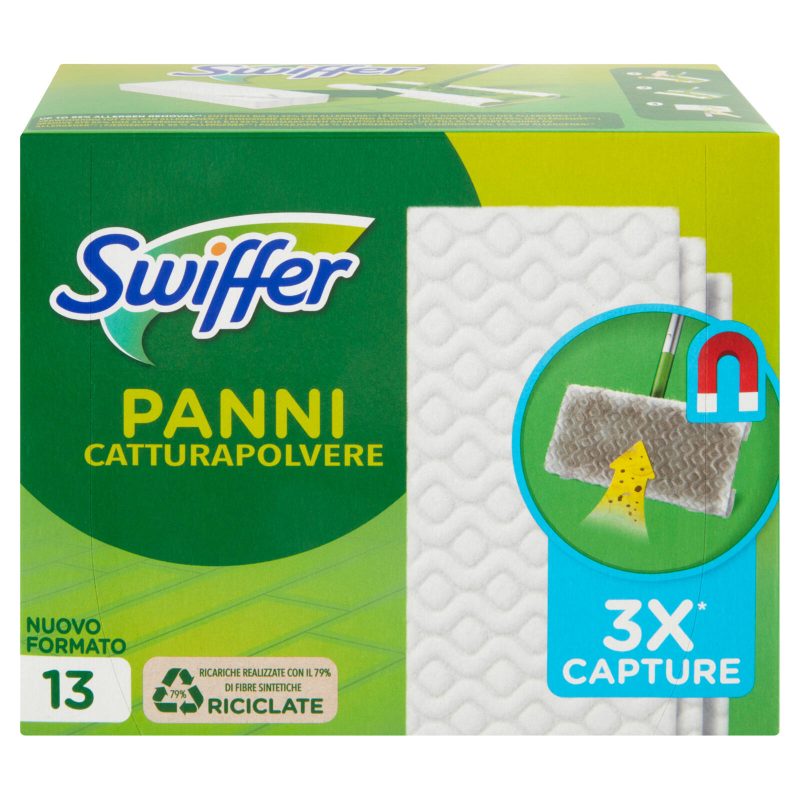 Swiffer Panni Catturapolvere per Scopa Swiffer - Ricarica 13 Panni