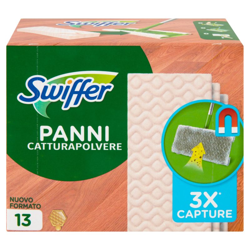 Swiffer Panni Catturapolvere per Scopa Swiffer - Ricarica 13 Panni Legno & Parquet