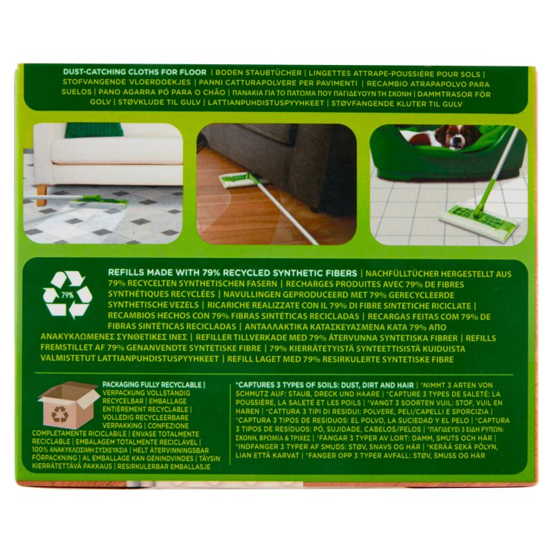 Swiffer Panni Catturapolvere per Scopa Swiffer - Ricarica 13 Panni Legno & Parquet