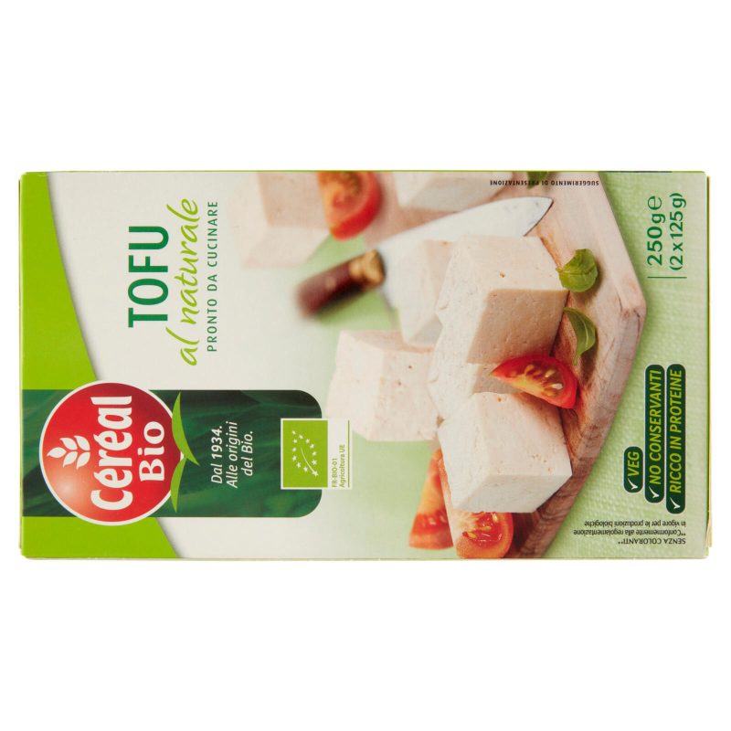 Céréal Bio, Tofu al Naturale, Vegano, Ricco di Proteine, Senza Coloranti e Conservanti - 2 x 125 g