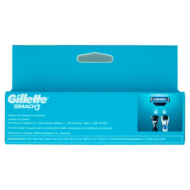 Gillette Mach3 Lamette di ricambio per Rasoio da Uomo, 7 Ricariche