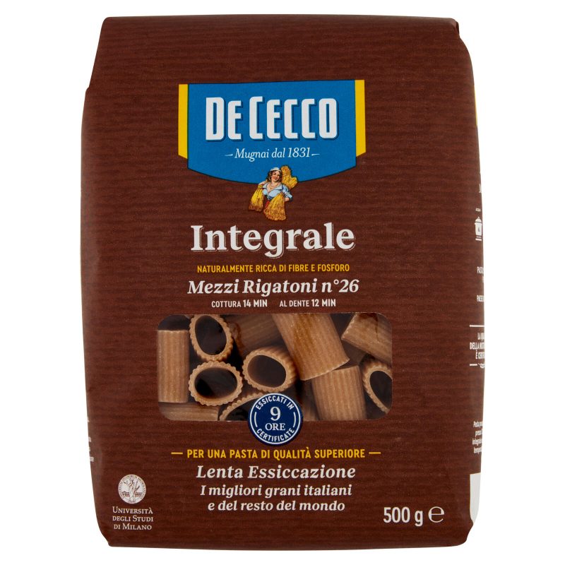 De Cecco Integrale Mezzi Rigatoni n° 26 500 g