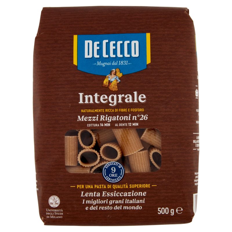 De Cecco Integrale Mezzi Rigatoni n° 26 500 g