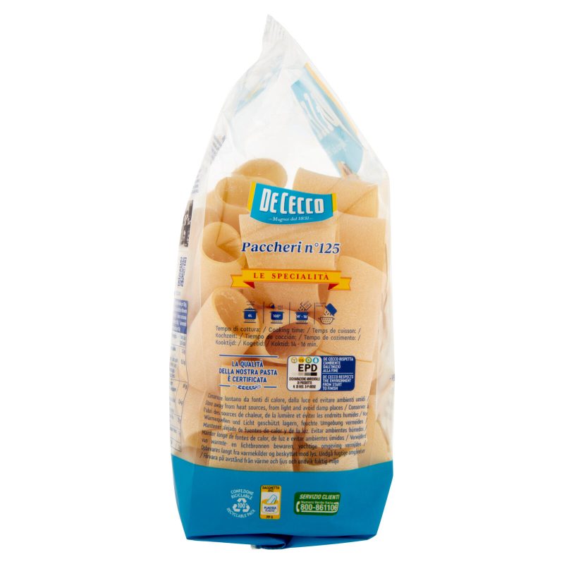 De Cecco Le Specialità Paccheri n°125 500 g