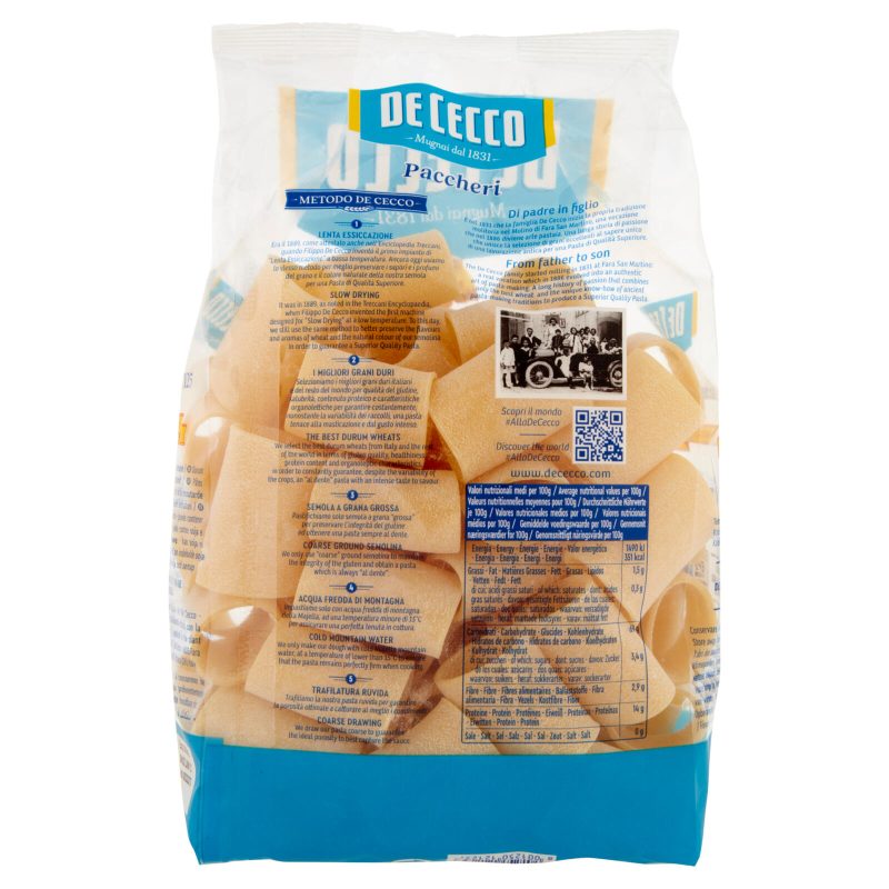 De Cecco Le Specialità Paccheri n°125 500 g