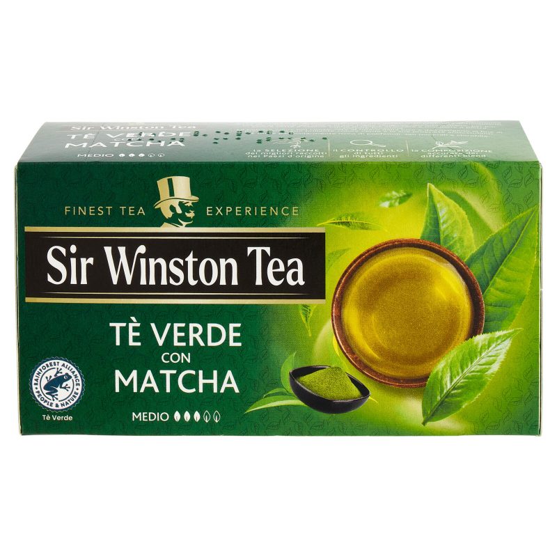 Sir Winston Tea Tè Verde con Matcha 20 x 1,75 g