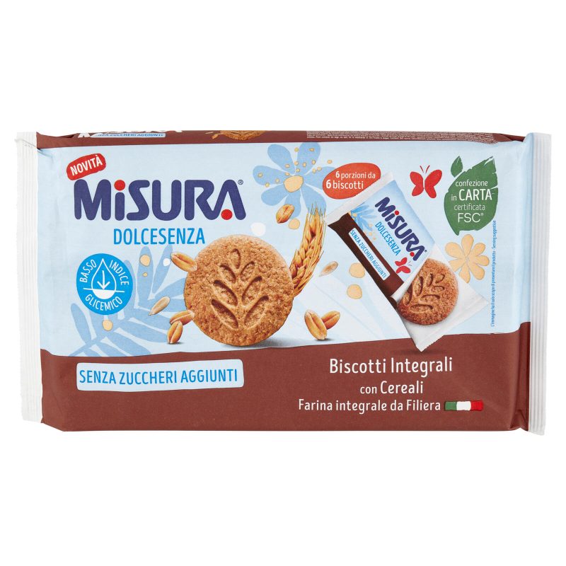 Misura Dolcesenza Biscotti Integrali con Cereali 280 g