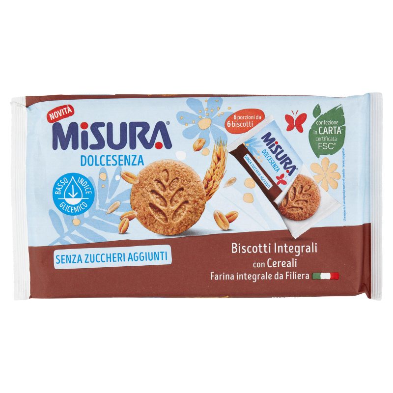 Misura Dolcesenza Biscotti Integrali con Cereali 280 g