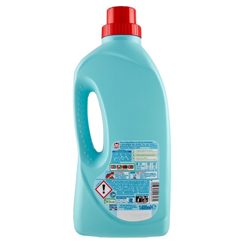 Omino Bianco Detersivo Lavatrice Liquido Muschio Bianco 35 Lavaggi 1400 ml