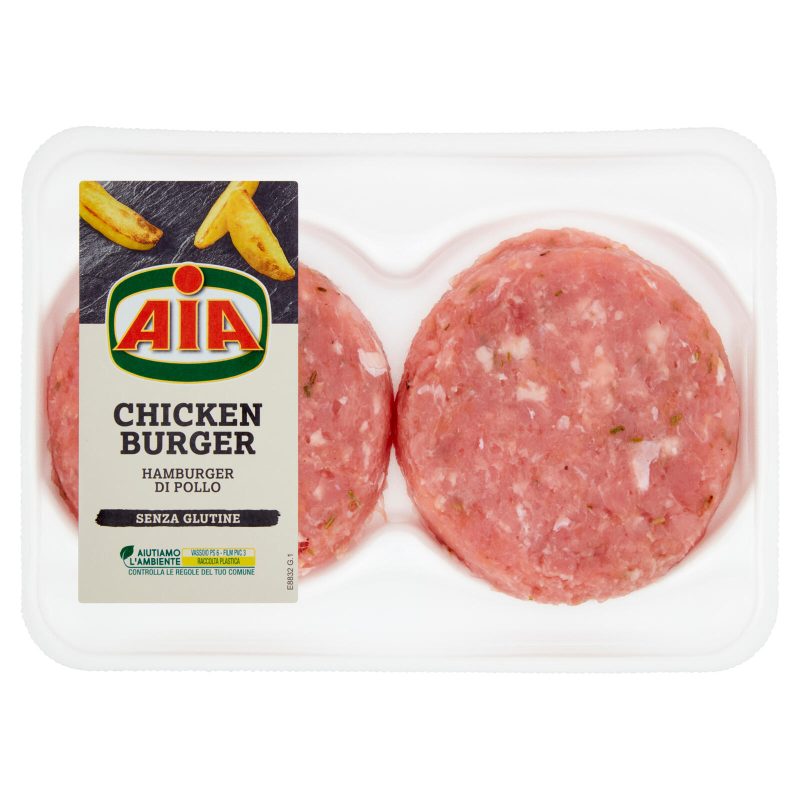 Aia Chicken Burger Hamburger di Pollo 0,200 kg