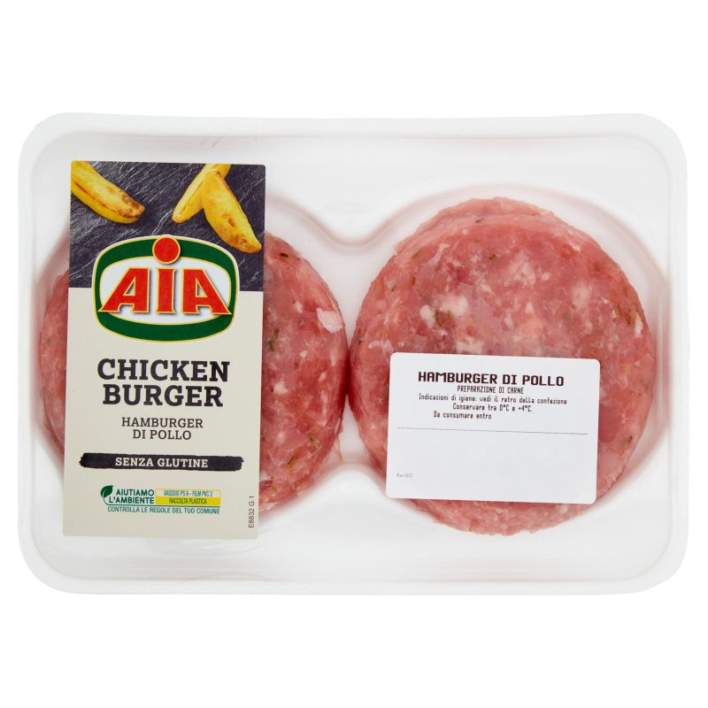 Aia Chicken Burger Hamburger di Pollo 0,200 kg