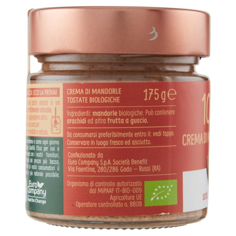 Euro Company 100% Crema di Mandorle Tostate Bio 175 g