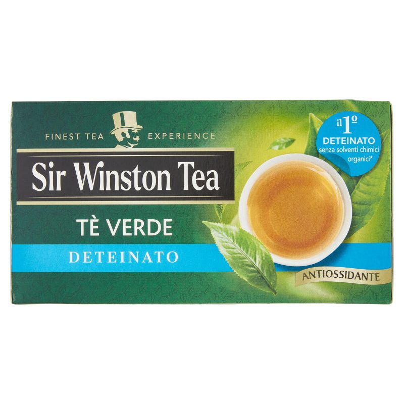 Sir Winston Tea Tè Verde Deteinato 20 x 1,75 g