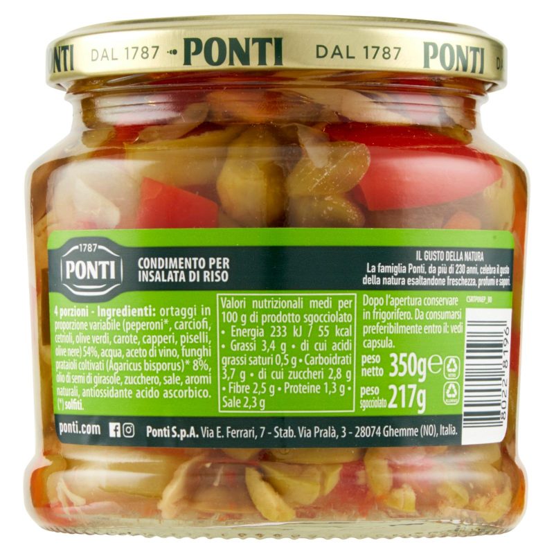 Ponti Peperlizia Insalata per Riso il Gusto dell'Estate 350 g