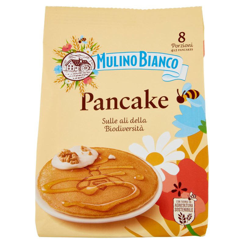 Mulino Bianco Pancake Merenda 100% Latte Fresco Italiano e Farina Sostenibile 4 pezzi 280g