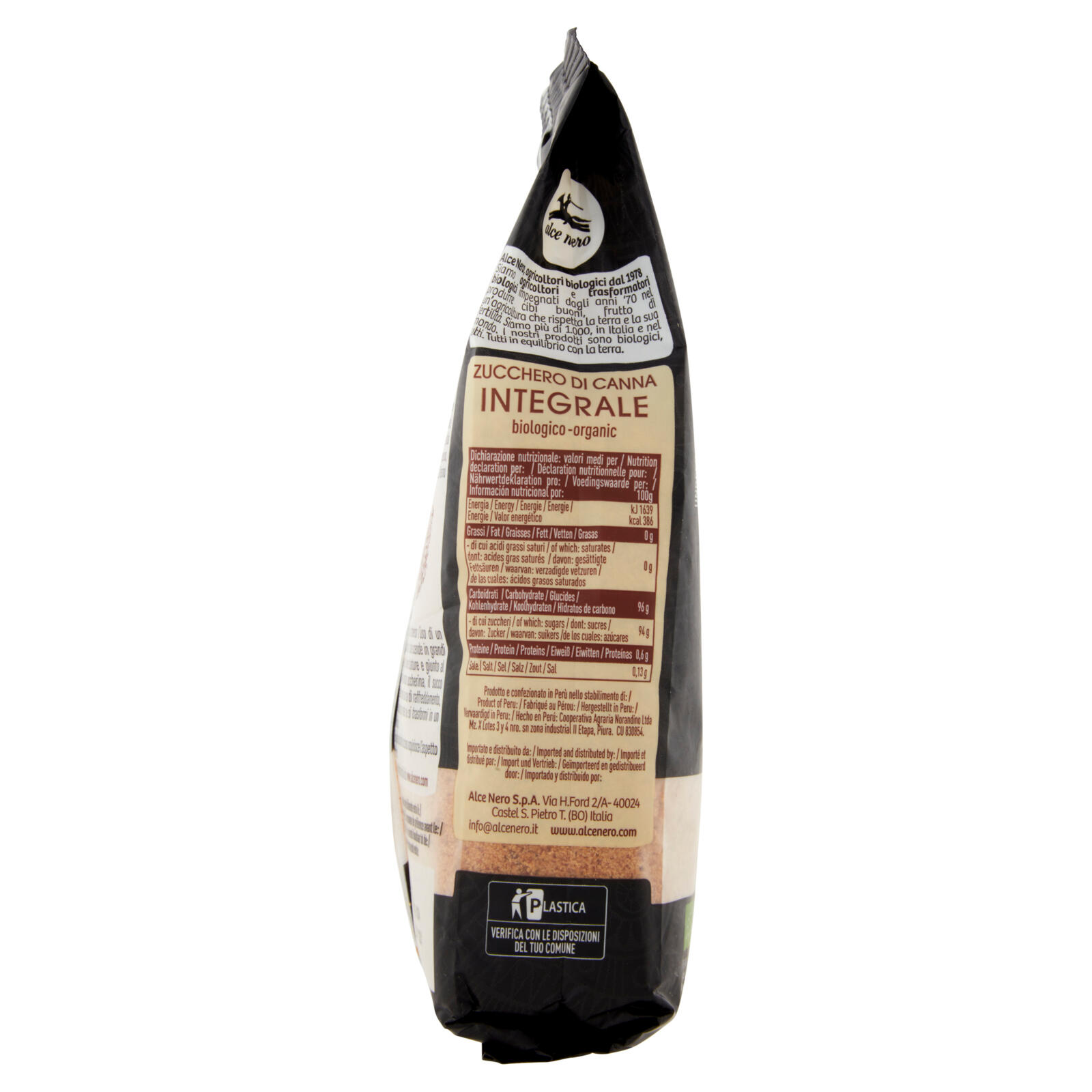 alce nero Zucchero di Canna Integrale 500 g