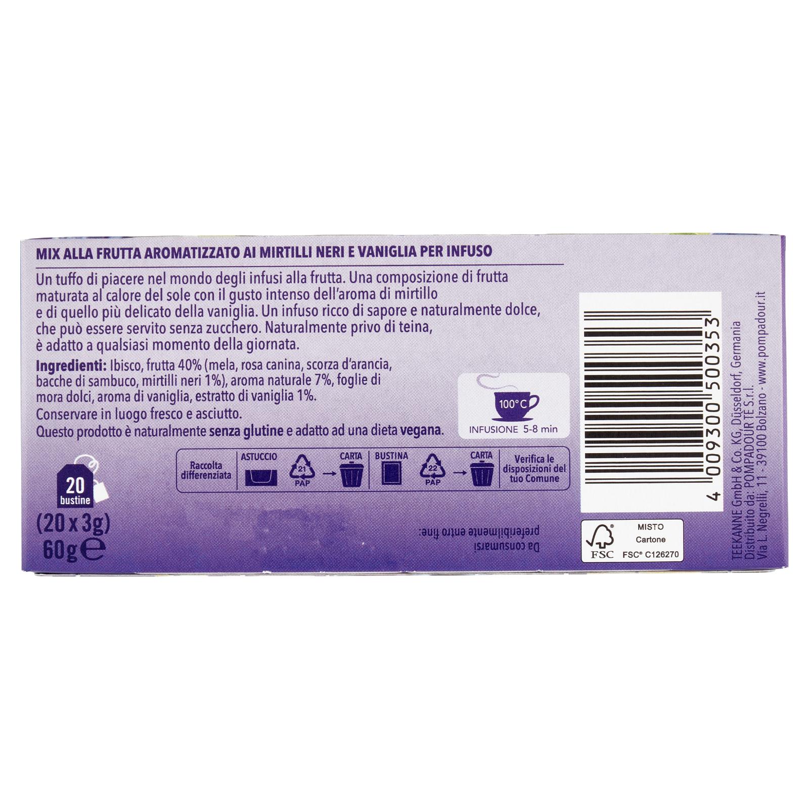 Pompadour Infuso Tentazioni al Mirtillo bustine 20x3 g