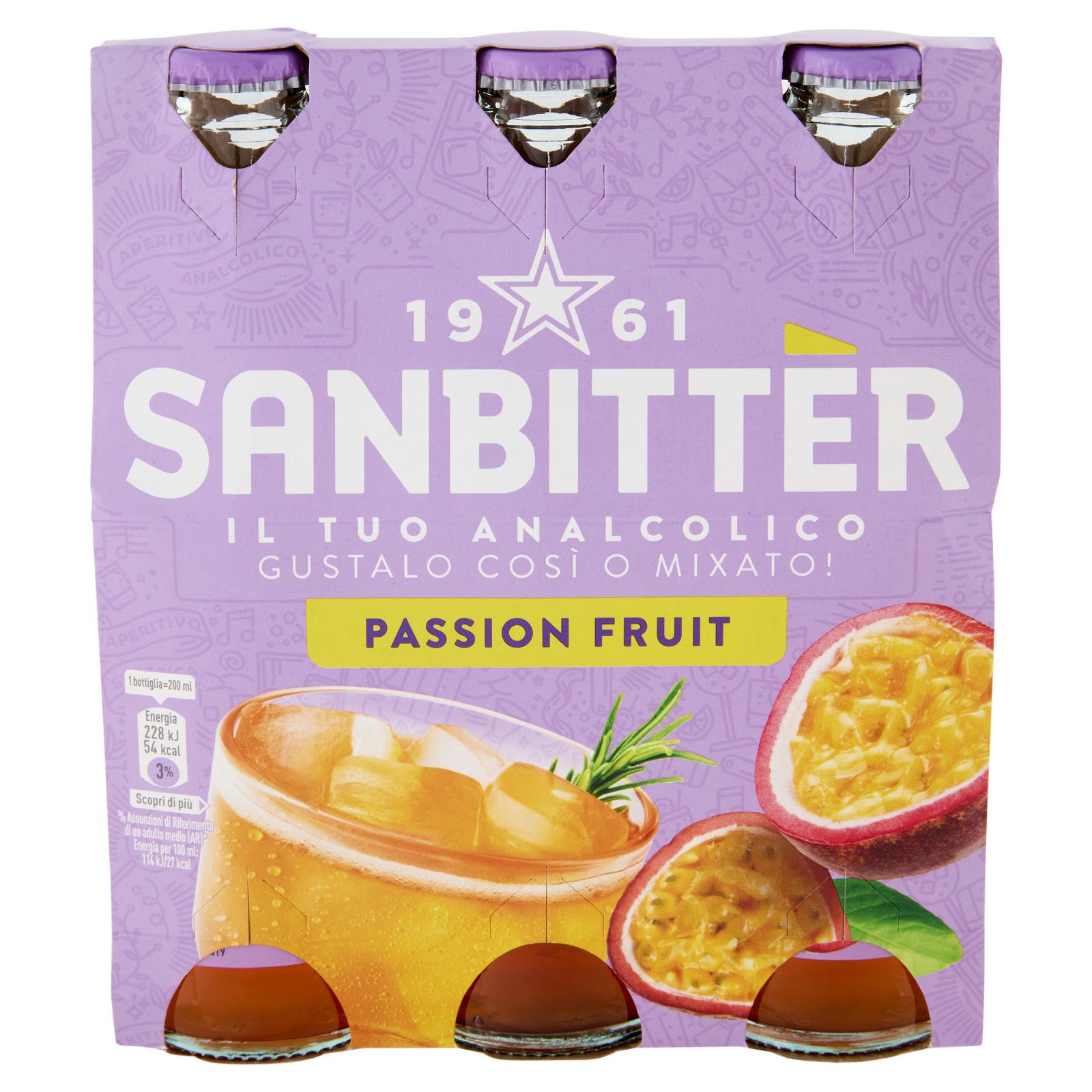 Sanbittèr Passion Fruit 20cl x3