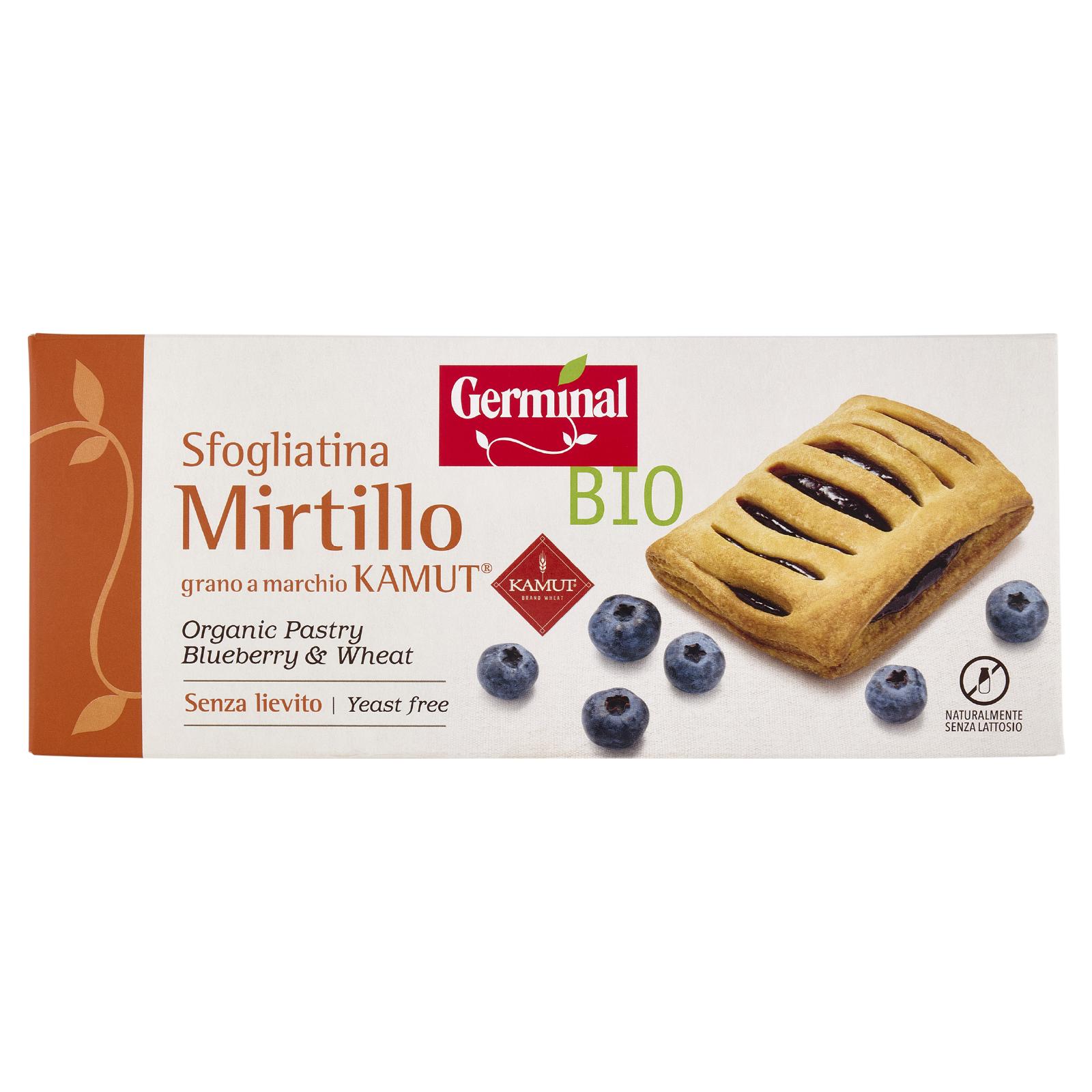 Germinal Bio Sfogliatina Mirtillo grano a marchio Kamut 4 x 50 g