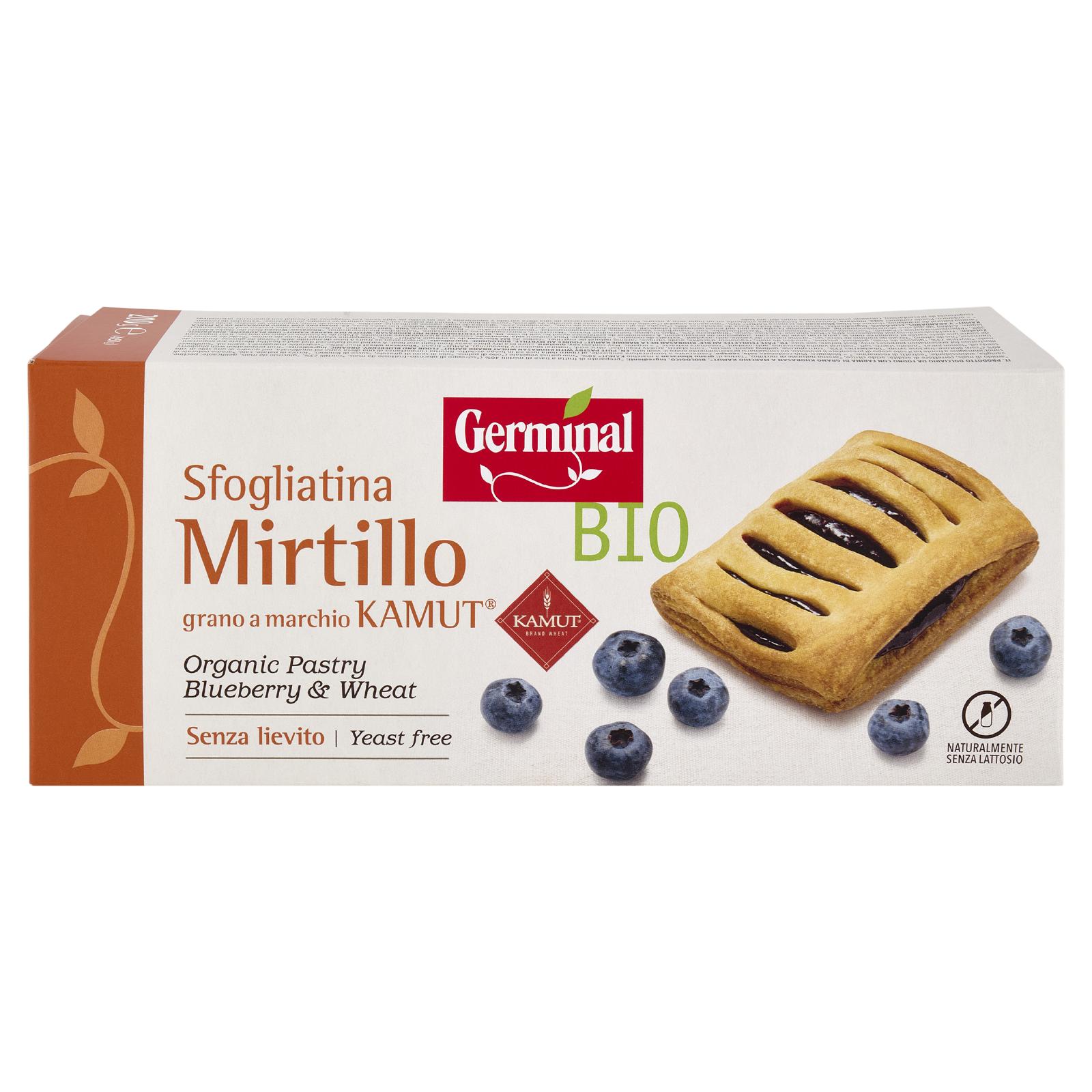 Germinal Bio Sfogliatina Mirtillo grano a marchio Kamut 4 x 50 g