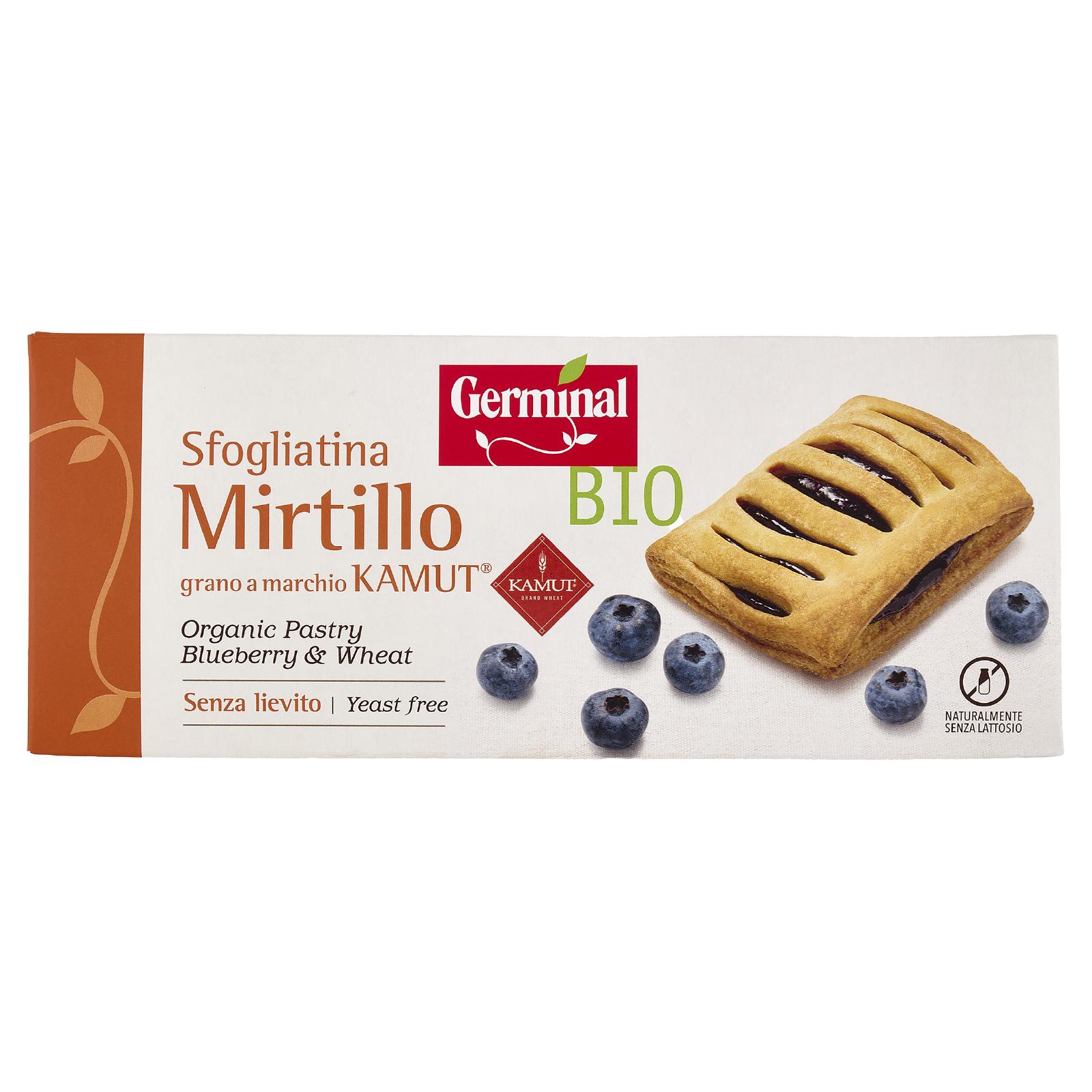 Germinal Bio Sfogliatina Mirtillo grano a marchio Kamut 4 x 50 g